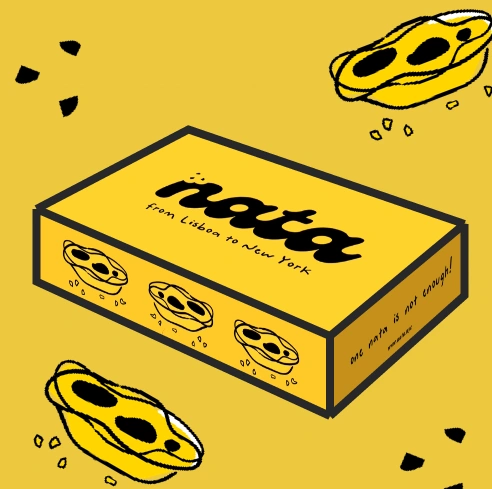 Larger yellow box with six nata